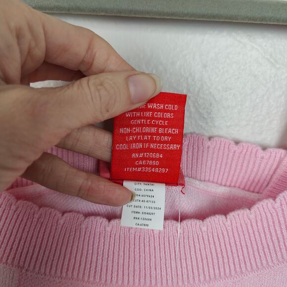 Hot Topic Strawberry Shortcake Knit Tank Top Womens Medium White Pink Gingham - Picture 8 of 9